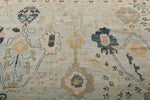 10x13 Light Blue and Multicolor Turkish Oushak Rug