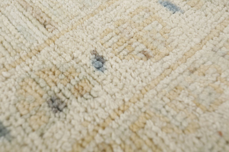 10x14 Light Blue and Multicolor Turkish Oushak Rug