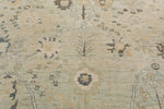 10x14 Light Blue and Multicolor Turkish Oushak Rug