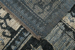 7x10 Blue and Ivory Anatolian Traditional Rug