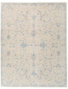 9x12 Ivory and Blue Anatolian Traditional Rug