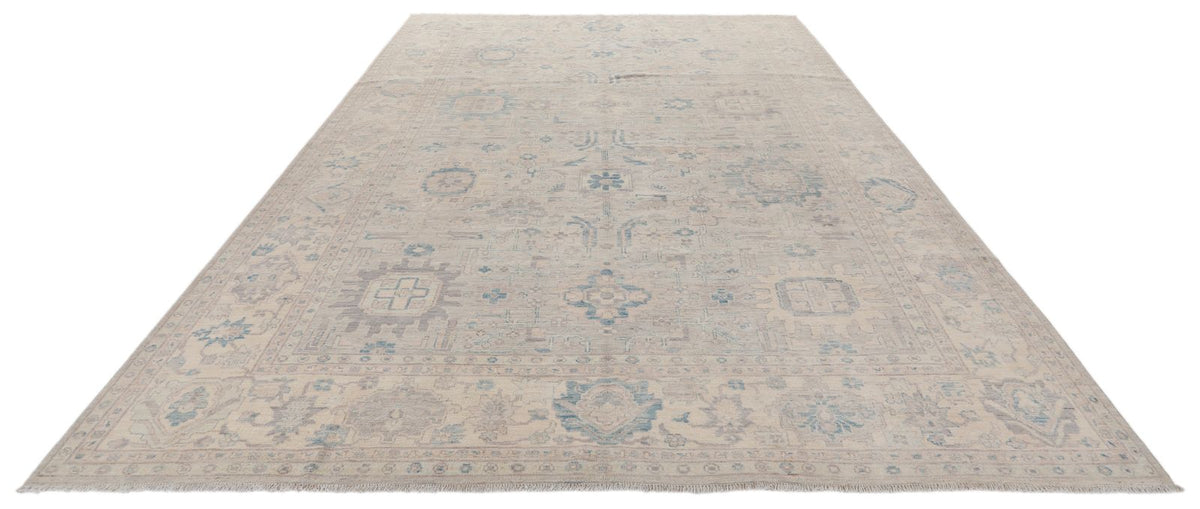 9x12 Ivory and Beige Anatolian Traditional Rug