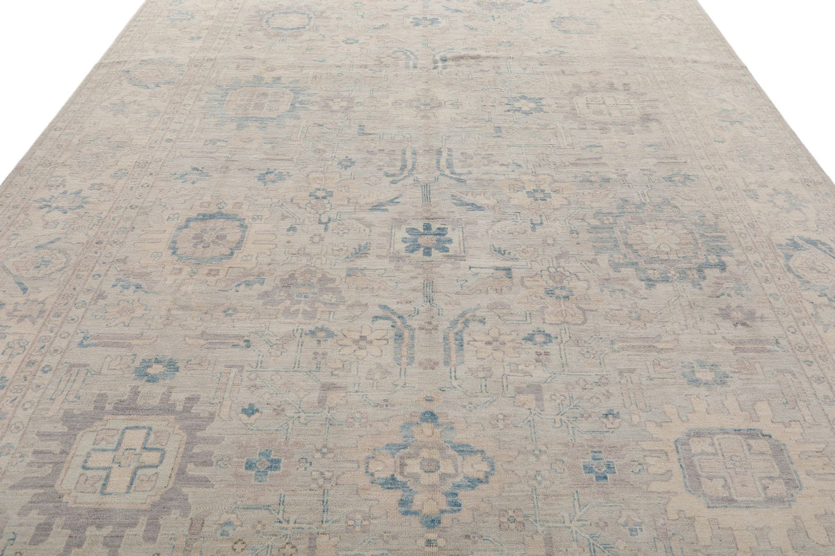 9x12 Ivory and Beige Anatolian Traditional Rug