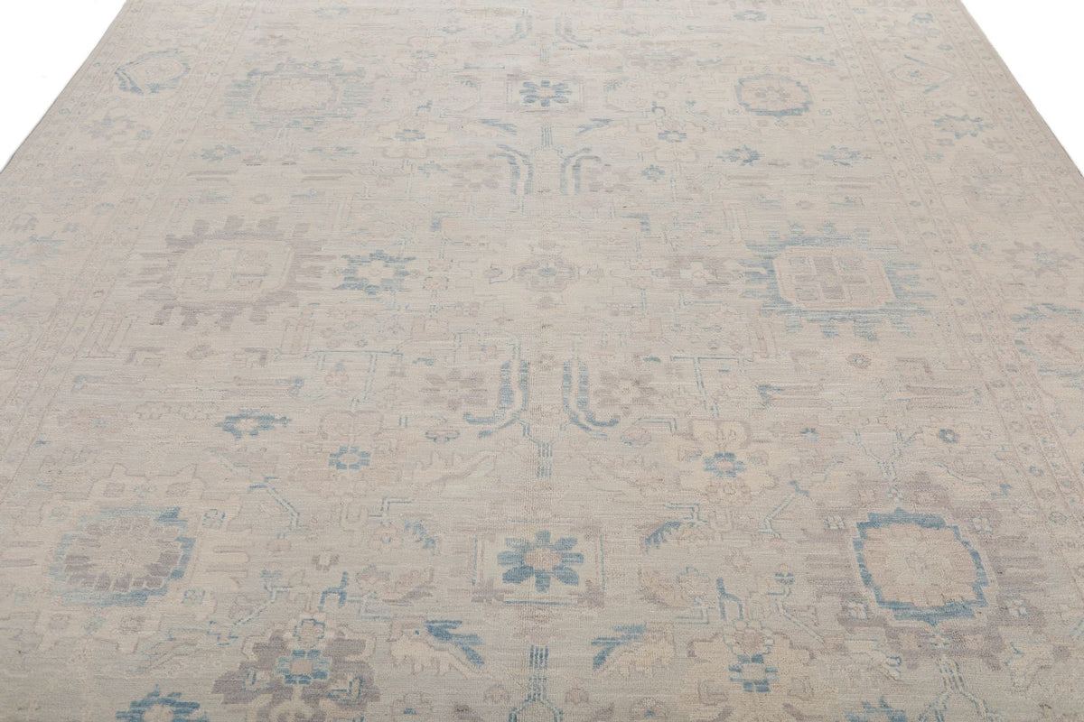 9x12 Ivory and Beige Anatolian Traditional Rug