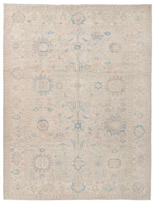 9x12 Ivory and Beige Anatolian Traditional Rug
