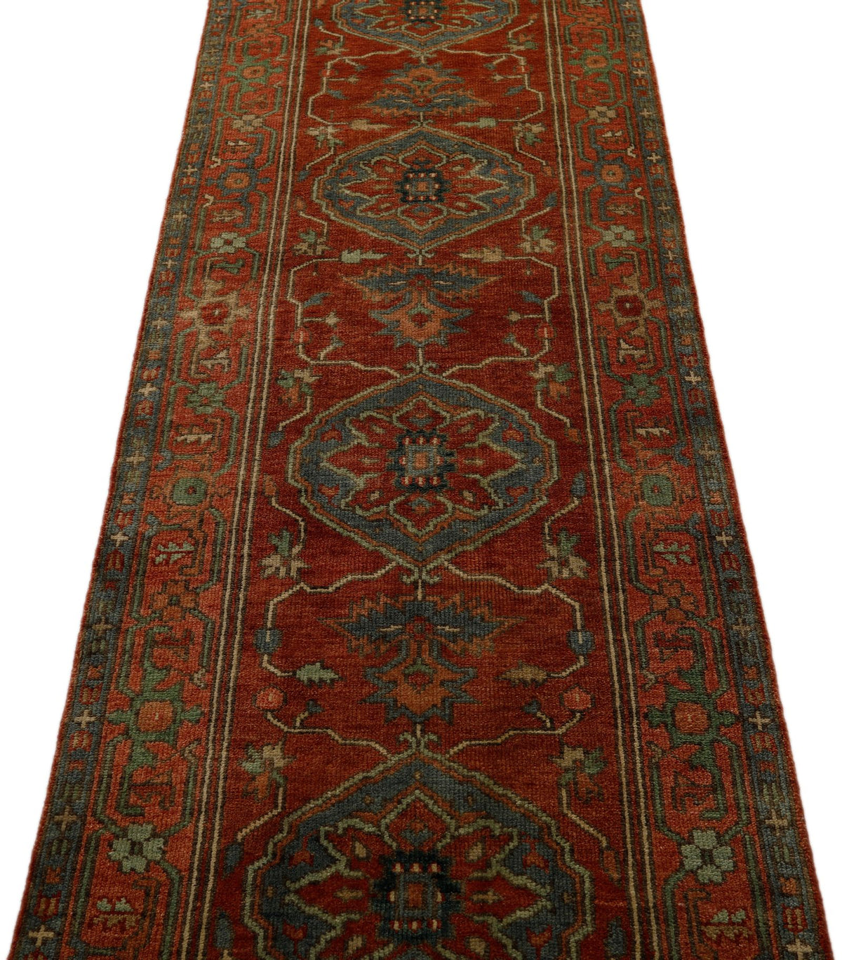 3x10 Rust and Multicolor Turkish Persian Runner