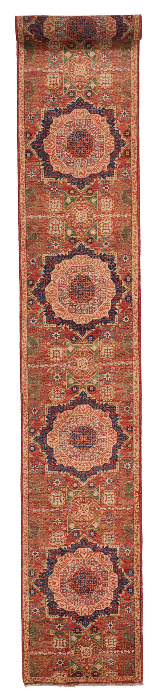 3x20 Rust and Ivory Turkish Tribal Runner
