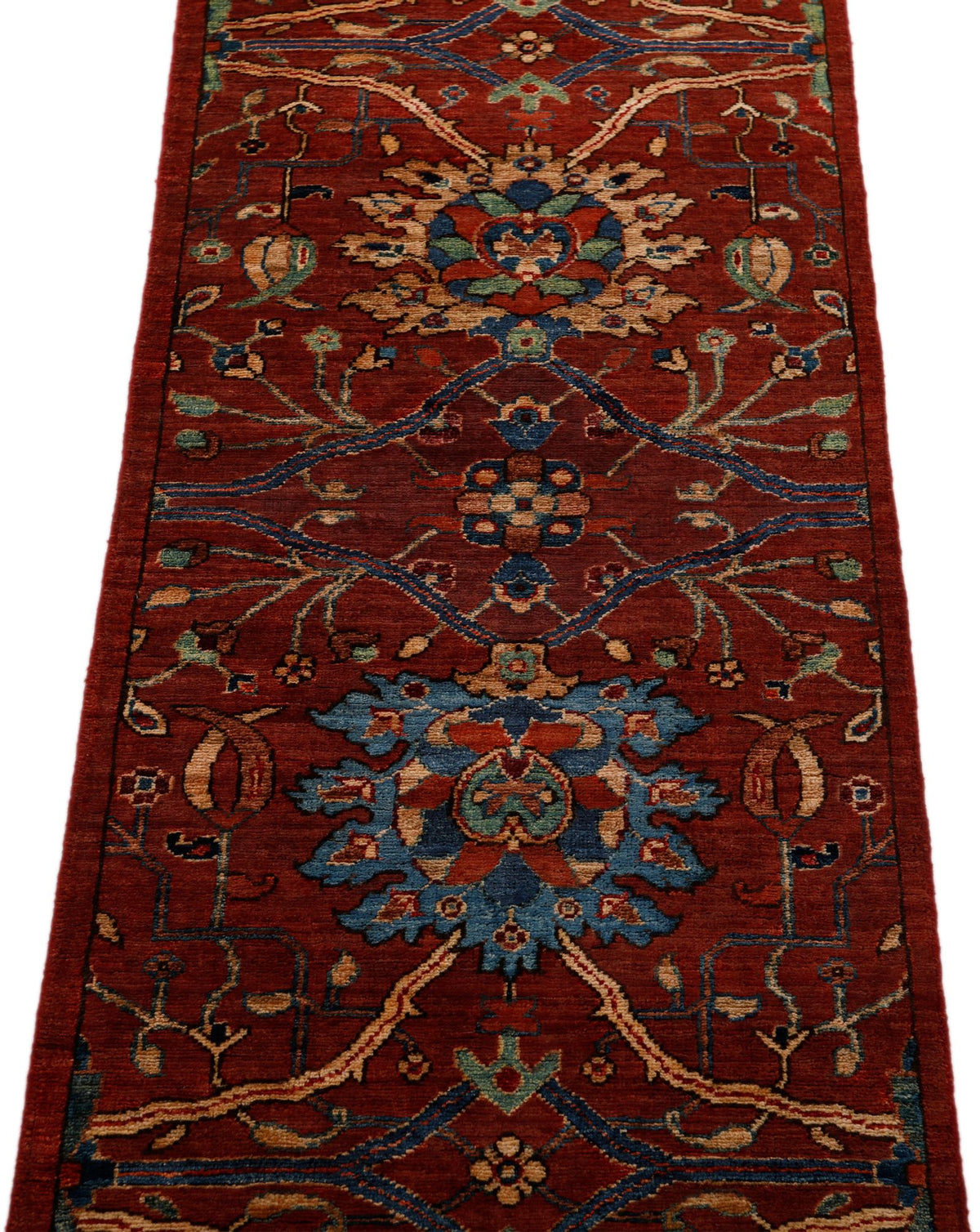 2x7 Burgundy and Multicolor Anatolian Tribal Runner