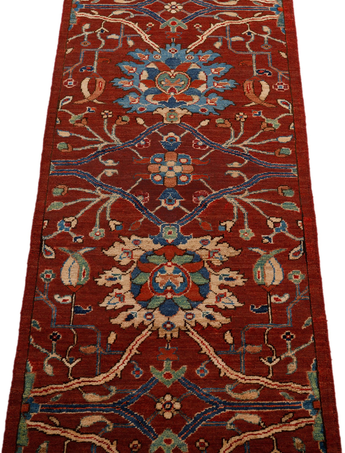 2x7 Burgundy and Multicolor Anatolian Tribal Runner