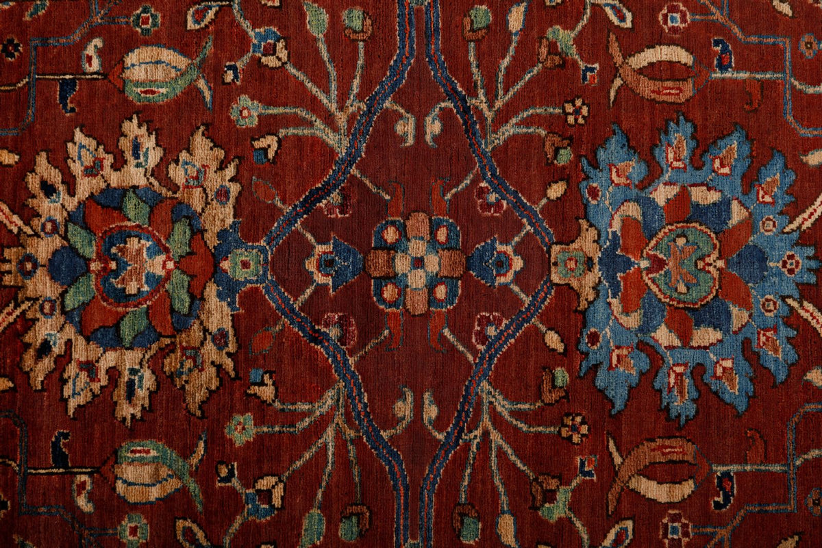 2x7 Burgundy and Multicolor Anatolian Tribal Runner
