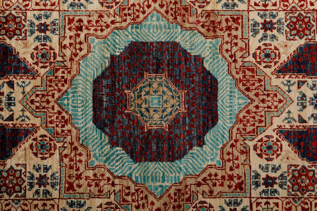 3x10 Ivory and Multicolor Turkish Tribal Runner