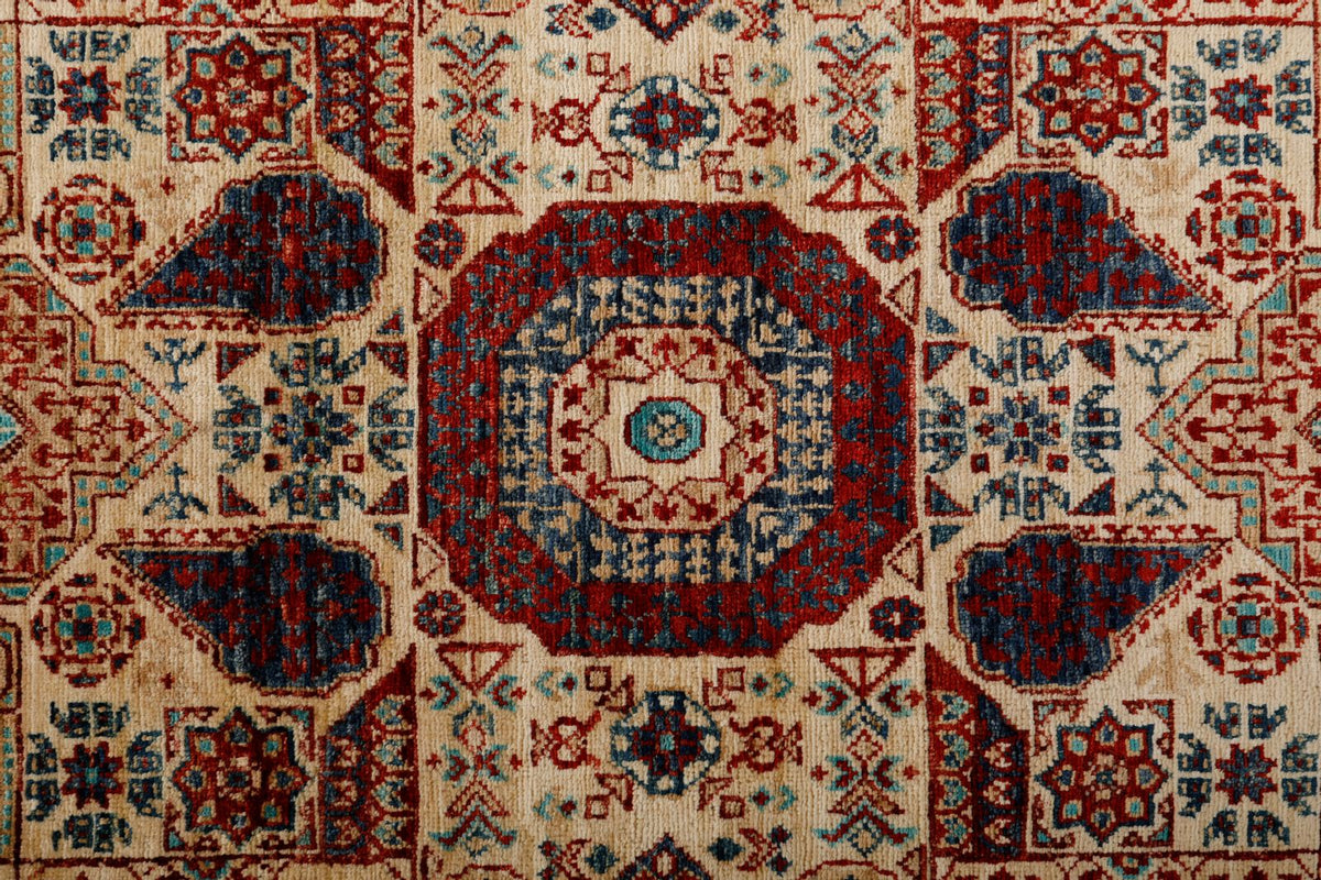 3x10 Ivory and Multicolor Turkish Tribal Runner