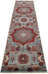 2x10 Light Blue and Multicolor Turkish Tribal Runner