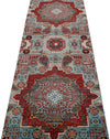 2x10 Light Blue and Multicolor Turkish Tribal Runner
