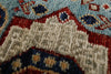 2x10 Light Blue and Multicolor Turkish Tribal Runner