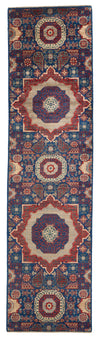 3x10 Light Blue and Multicolor Turkish Tribal Runner