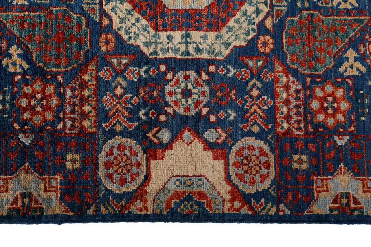 3x10 Light Blue and Multicolor Turkish Tribal Runner