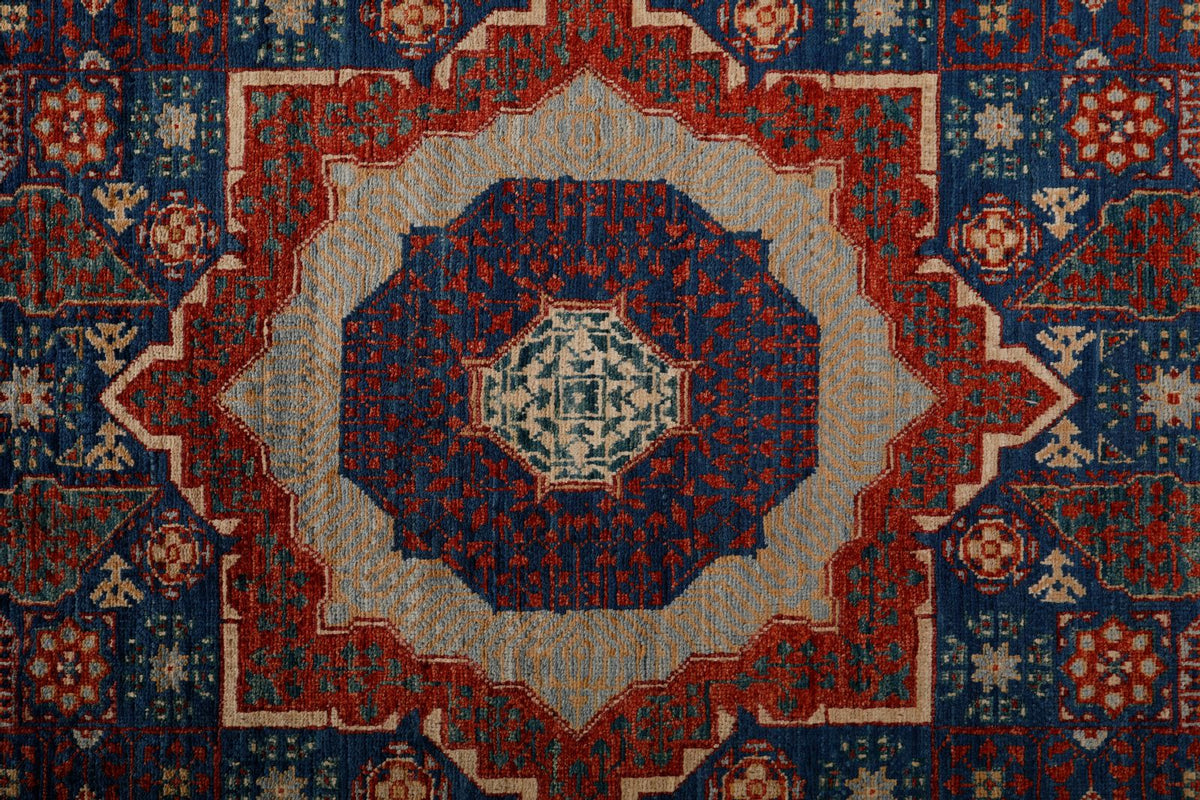 3x10 Light Blue and Multicolor Turkish Tribal Runner