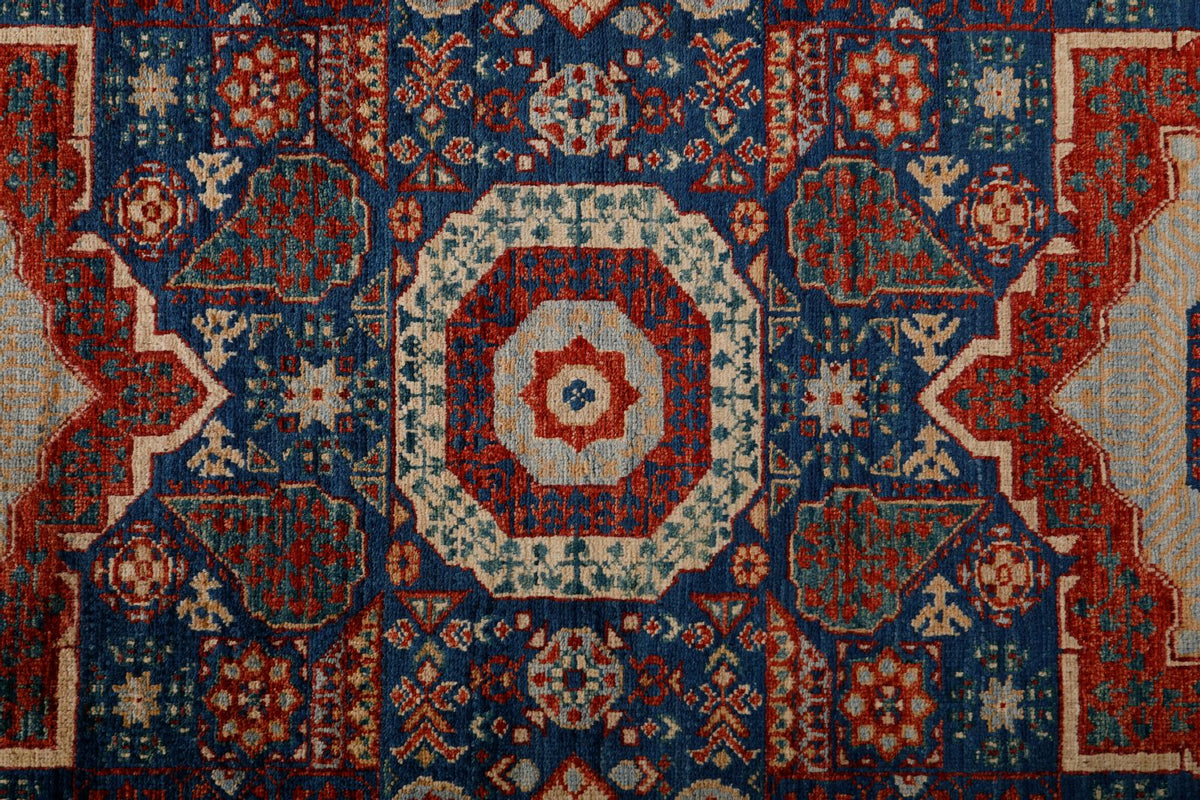 3x10 Light Blue and Multicolor Turkish Tribal Runner