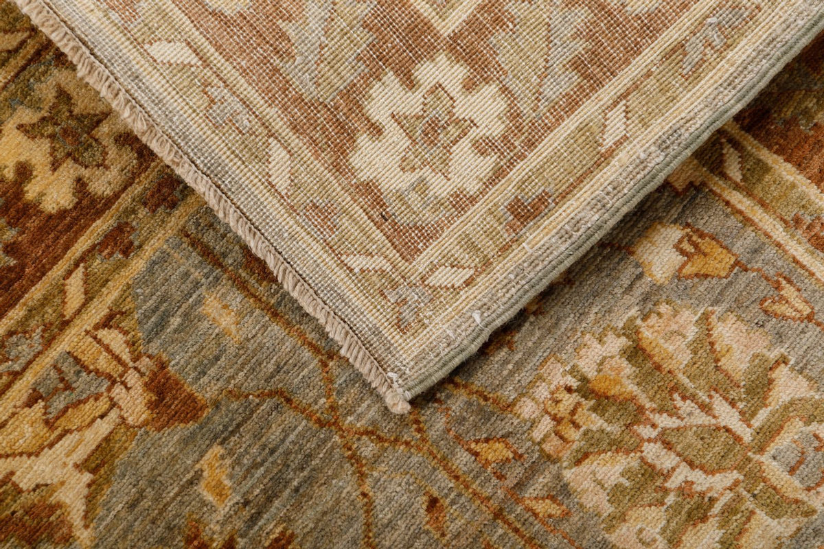 3x12 Gray and Brown Turkish Persian Runner