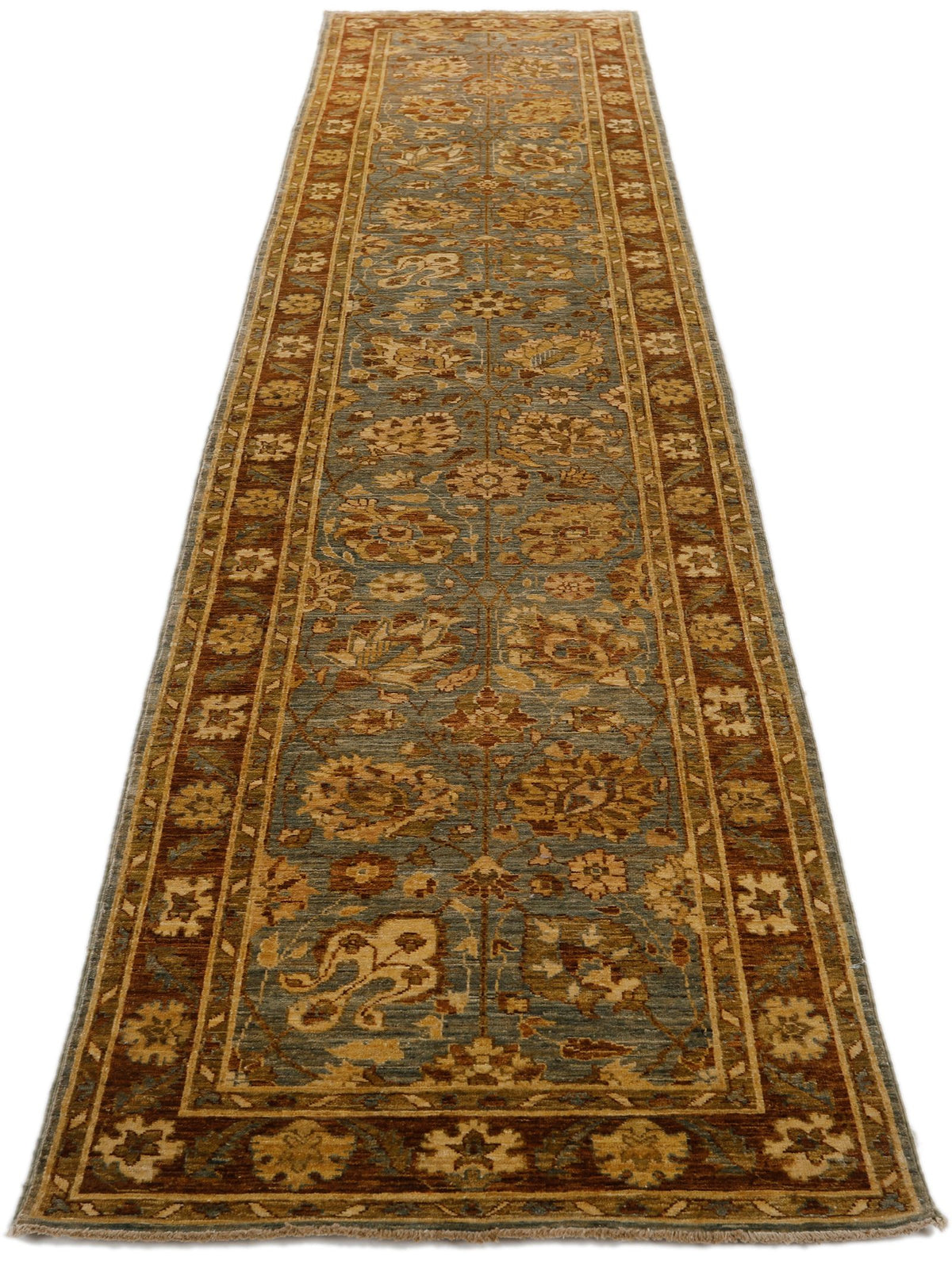 3x12 Gray and Brown Turkish Persian Runner