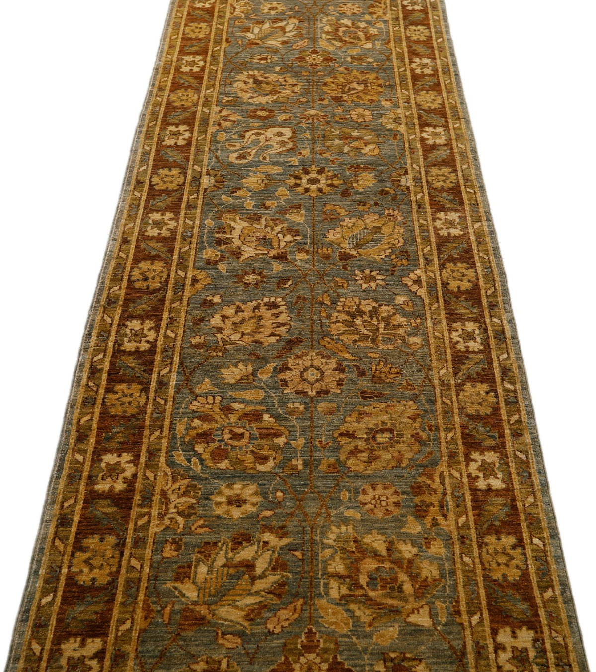 3x12 Gray and Brown Turkish Persian Runner