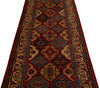 3x10 Red and Ivory Kazak Tribal Runner