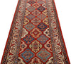 3x10 Red and Ivory Kazak Tribal Runner