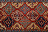 3x10 Red and Ivory Kazak Tribal Runner