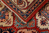 3x10 Red and Ivory Kazak Tribal Runner