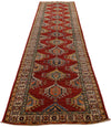 3x14 Red and Ivory Kazak Tribal Runner