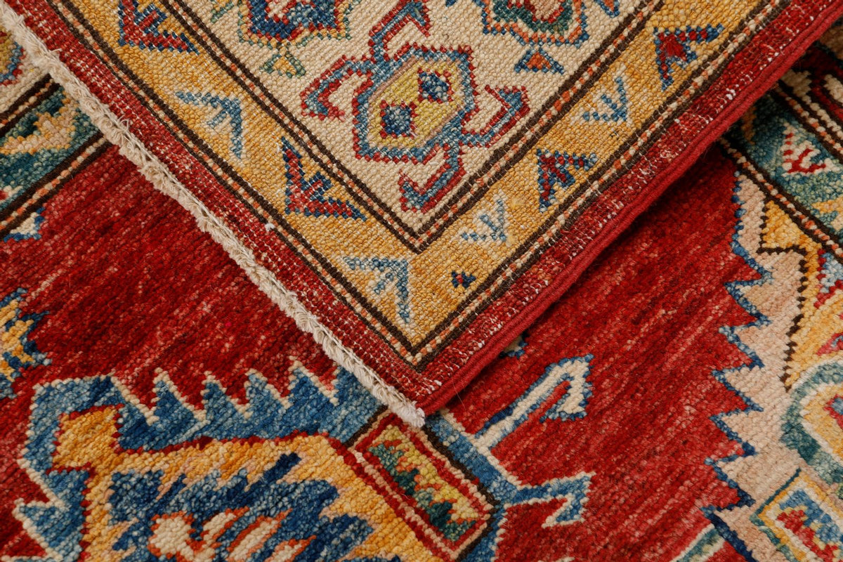 3x14 Red and Ivory Kazak Tribal Runner