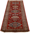3x7 Red and Ivory Kazak Tribal Runner