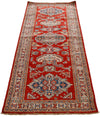 3x7 Red and Ivory Kazak Tribal Runner