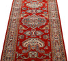 3x7 Red and Ivory Kazak Tribal Runner