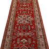 3x10 Red and Ivory Kazak Tribal Runner