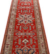 3x10 Red and Ivory Kazak Tribal Runner