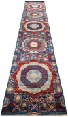 2x14 Navy and Multicolor Turkish Tribal Runner