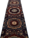 2x14 Navy and Multicolor Turkish Tribal Runner