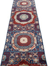 2x14 Navy and Multicolor Turkish Tribal Runner
