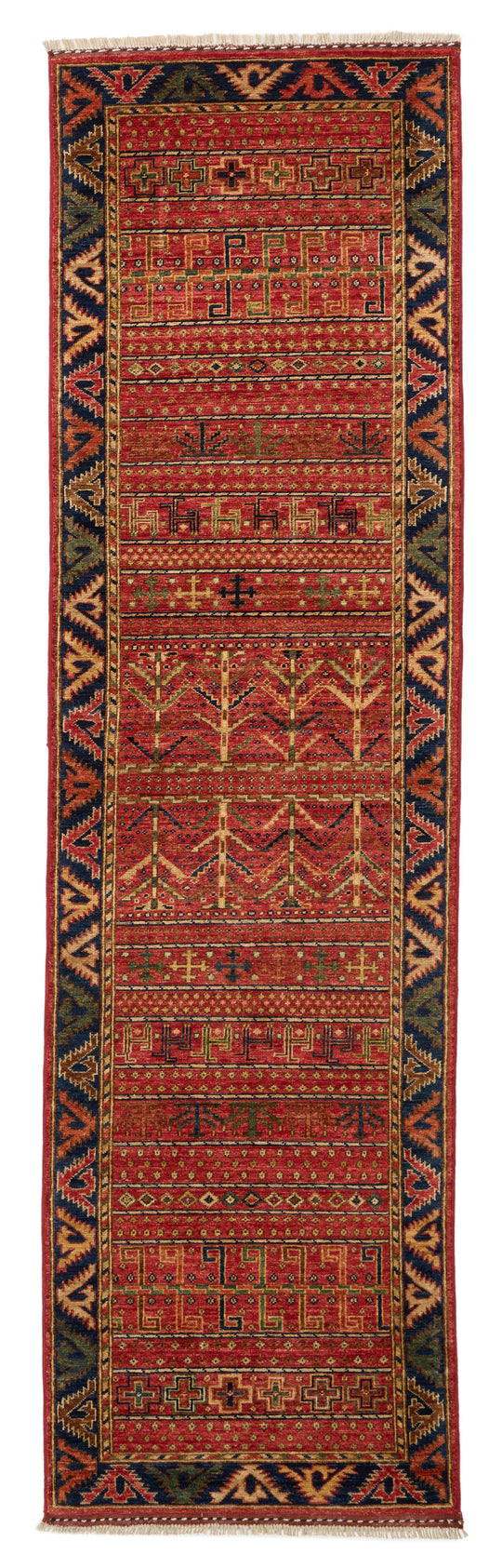 3x10 Rust and Navy Anatolian Traditional Runner