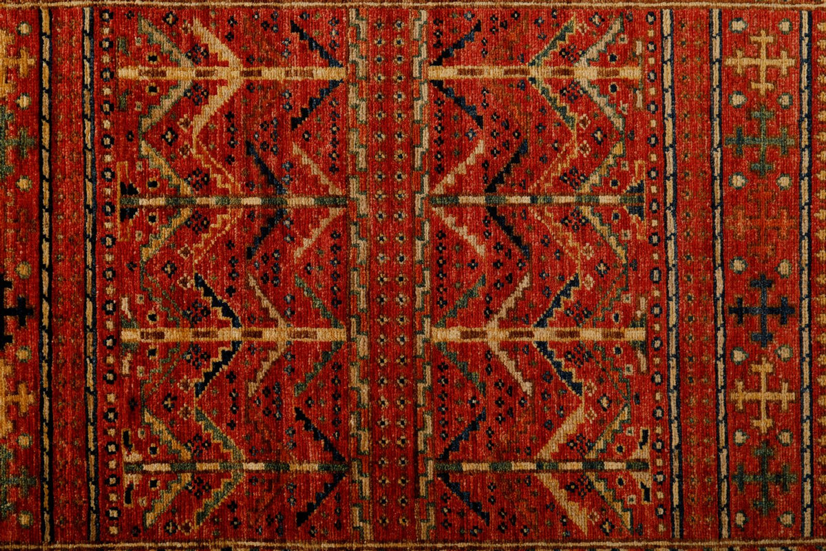 3x10 Rust and Navy Anatolian Traditional Runner
