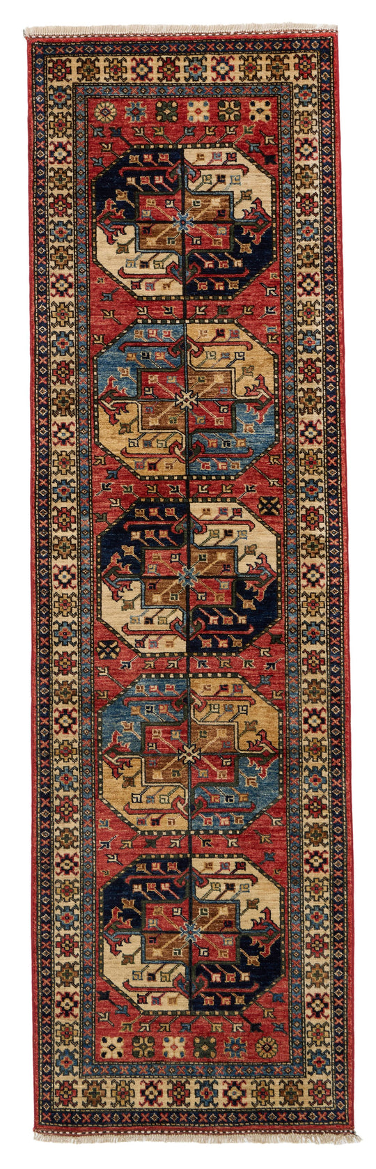 3x10 Rust and Ivory Turkish Tribal Runner