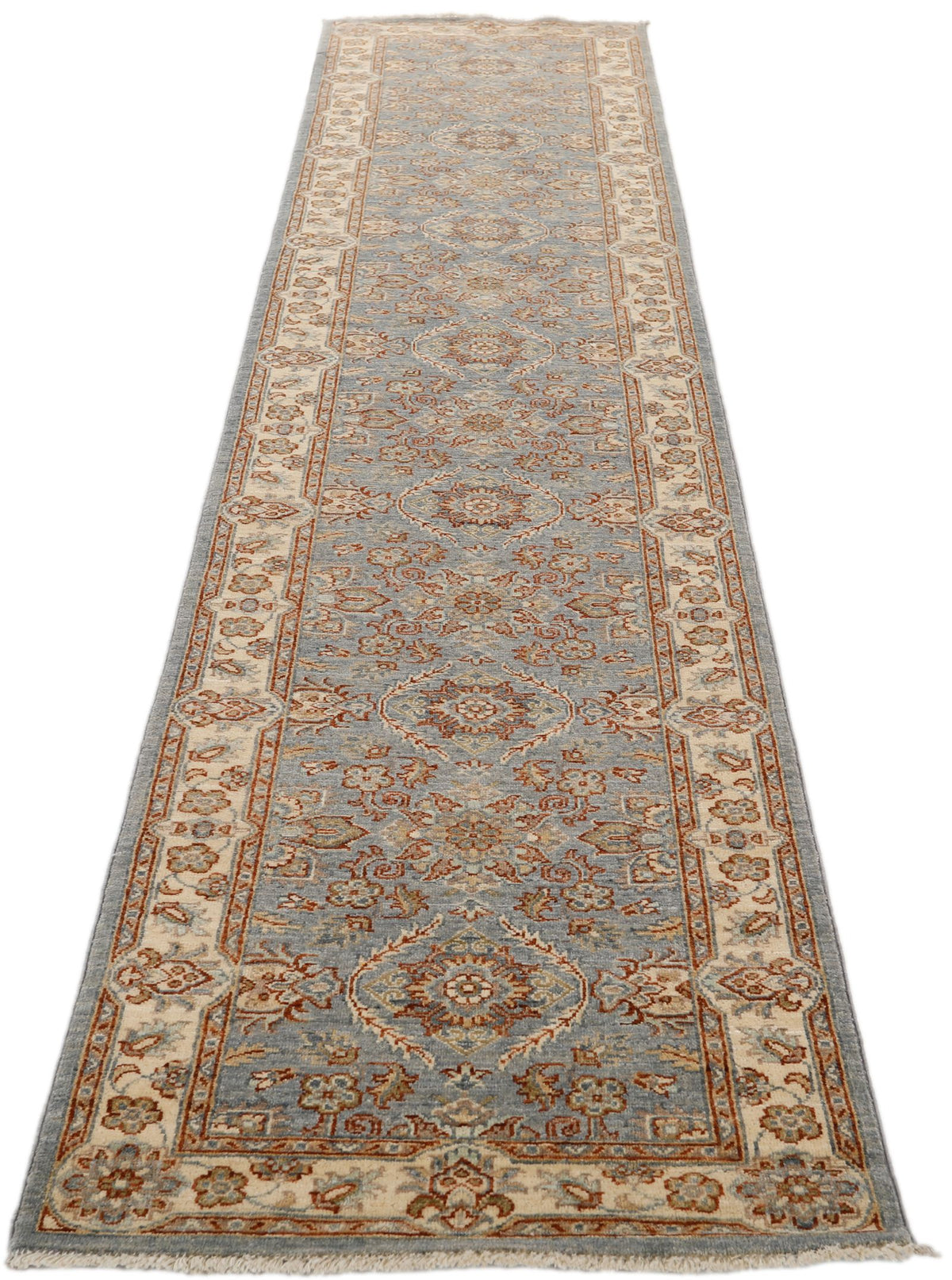 3x11 Gray and Ivory Turkish Persian Runner