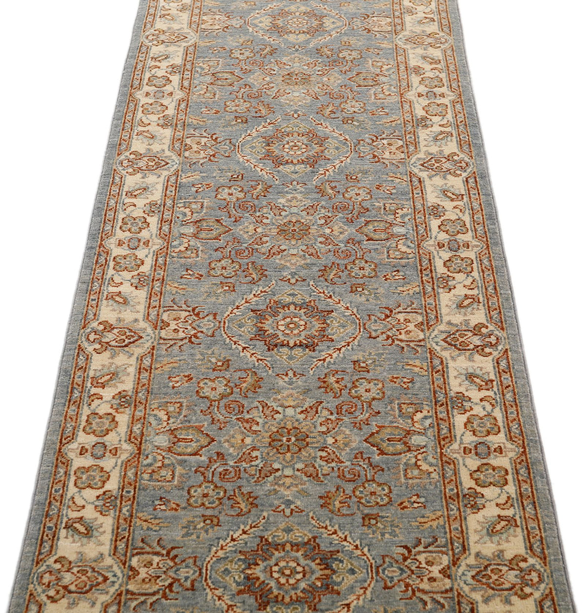 3x11 Gray and Ivory Turkish Persian Runner
