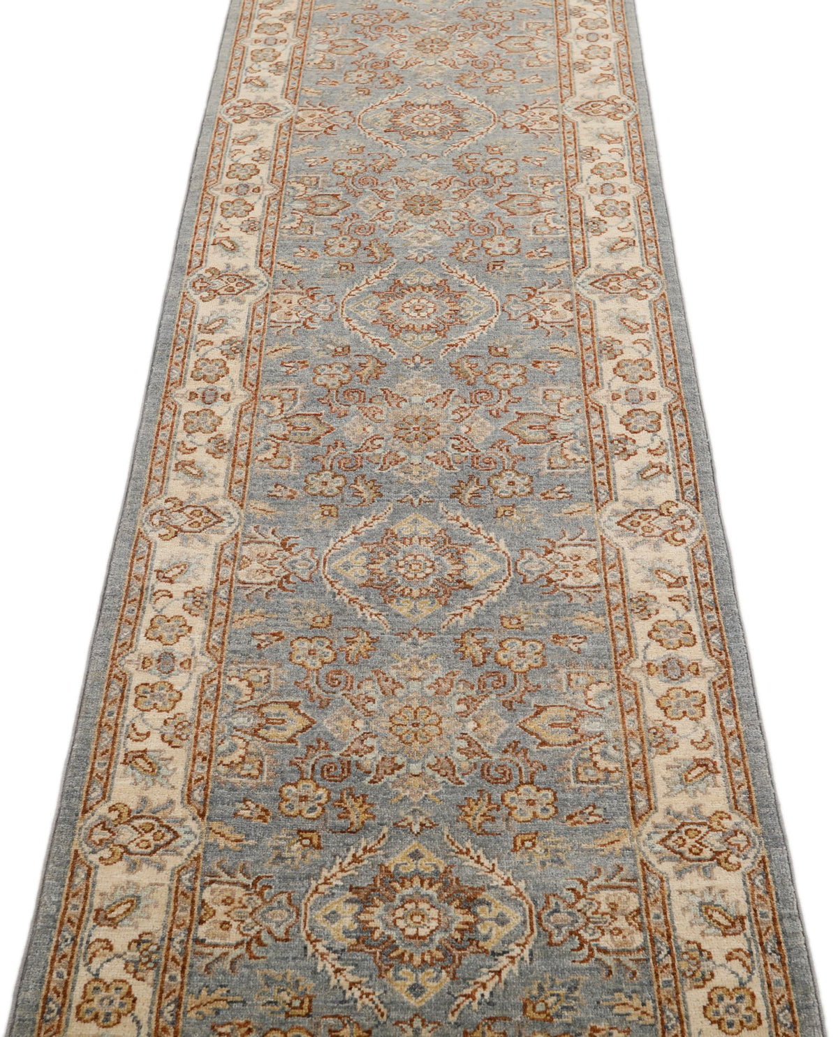 3x11 Gray and Ivory Turkish Persian Runner