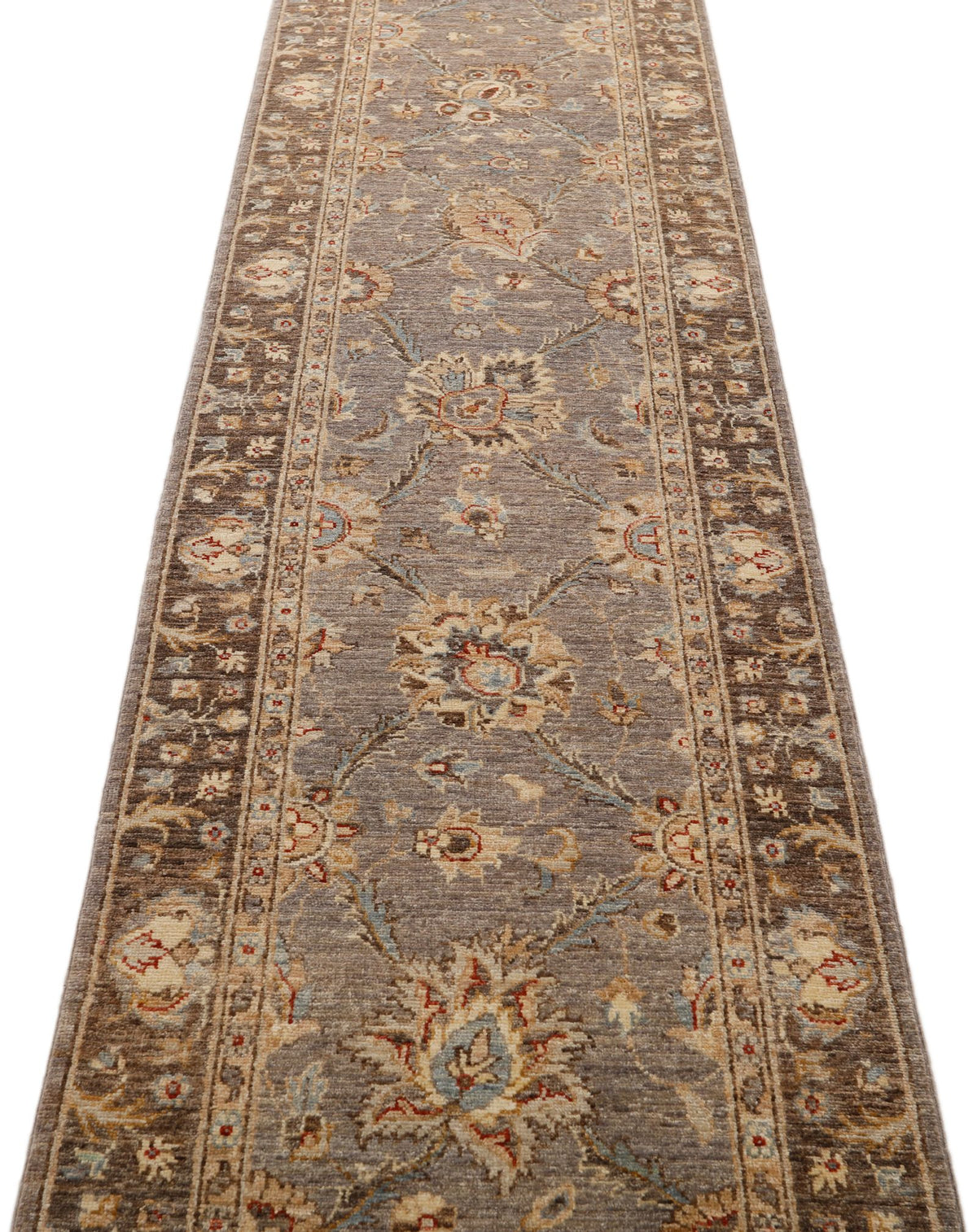 3x13 Light Brown and Brown Anatolian Tribal Runner