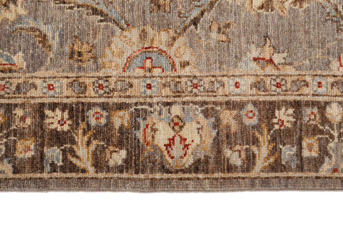 3x13 Light Brown and Brown Anatolian Tribal Runner