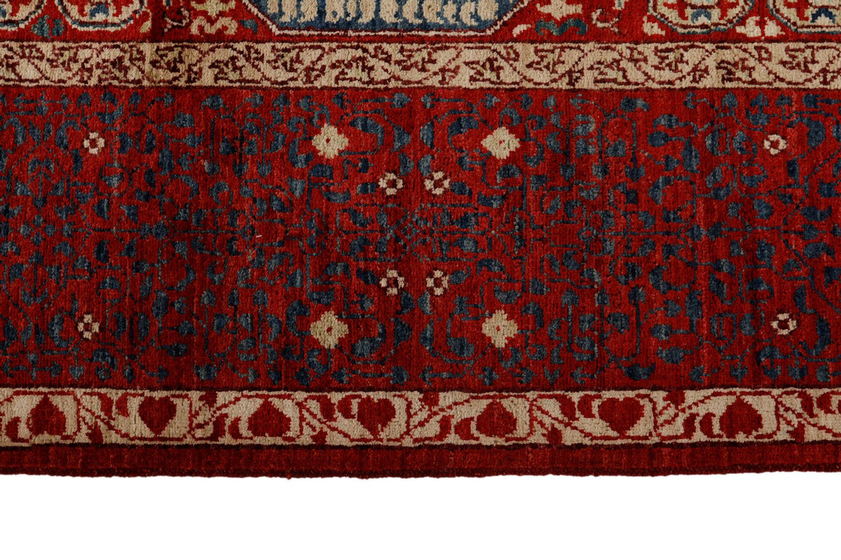 9x12 Multicolor and Red Turkish Tribal Rug