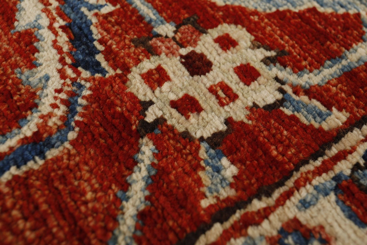 9x12 Navy and Red Anatolian Traditional Rug
